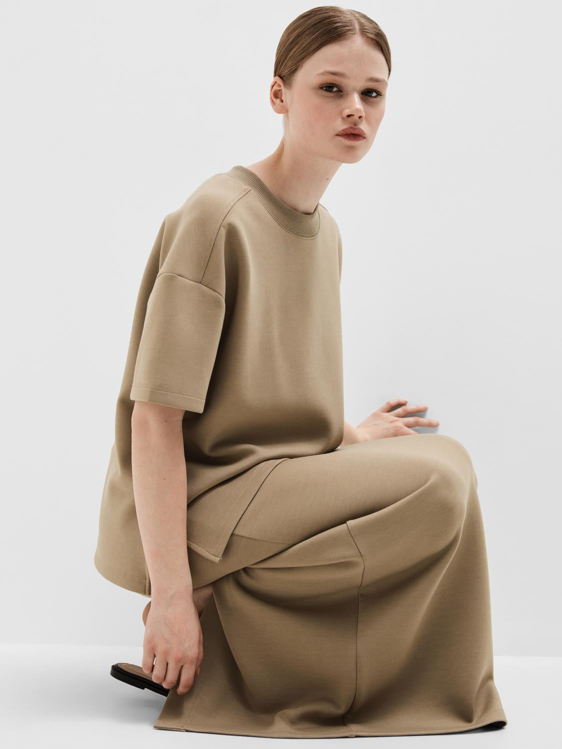 Kara Skjørt - Brun/ Greige